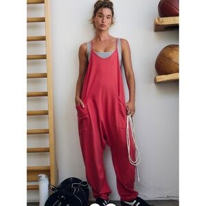 Free People Movement Hot Shot Onesie Red Apple SZ XL